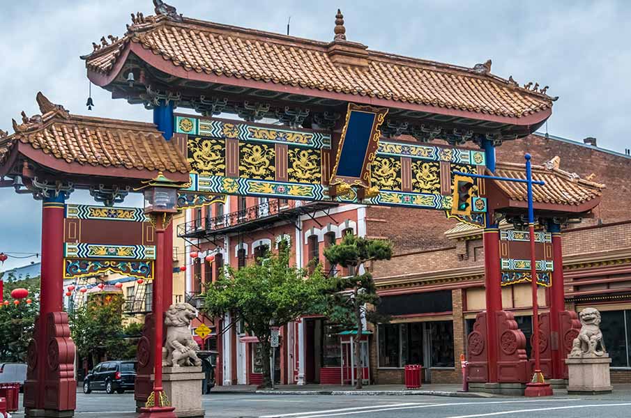 Chinatown in Victoria, Vancouver Island, British Columbia, Canada.