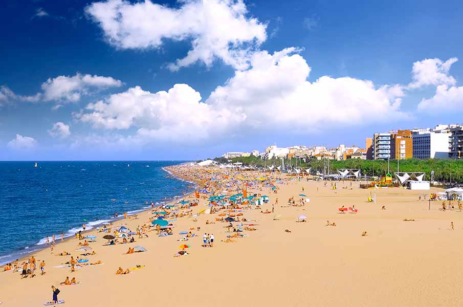 Coast in Spain near Barcelona