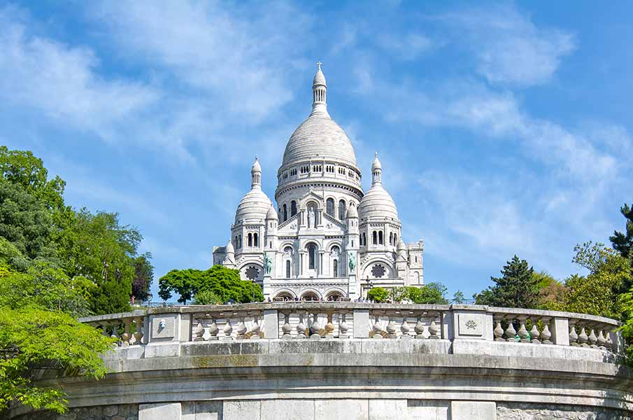 Sacre Coeur in Montmartre in Paris, France