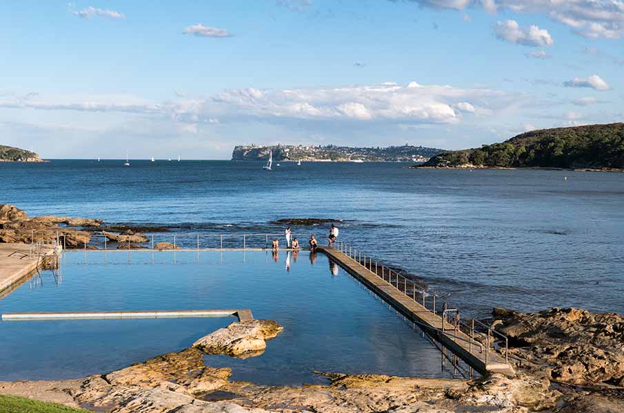 This tidal pool can be found along the Spit to Manly coastal walk in Sydney, Australia